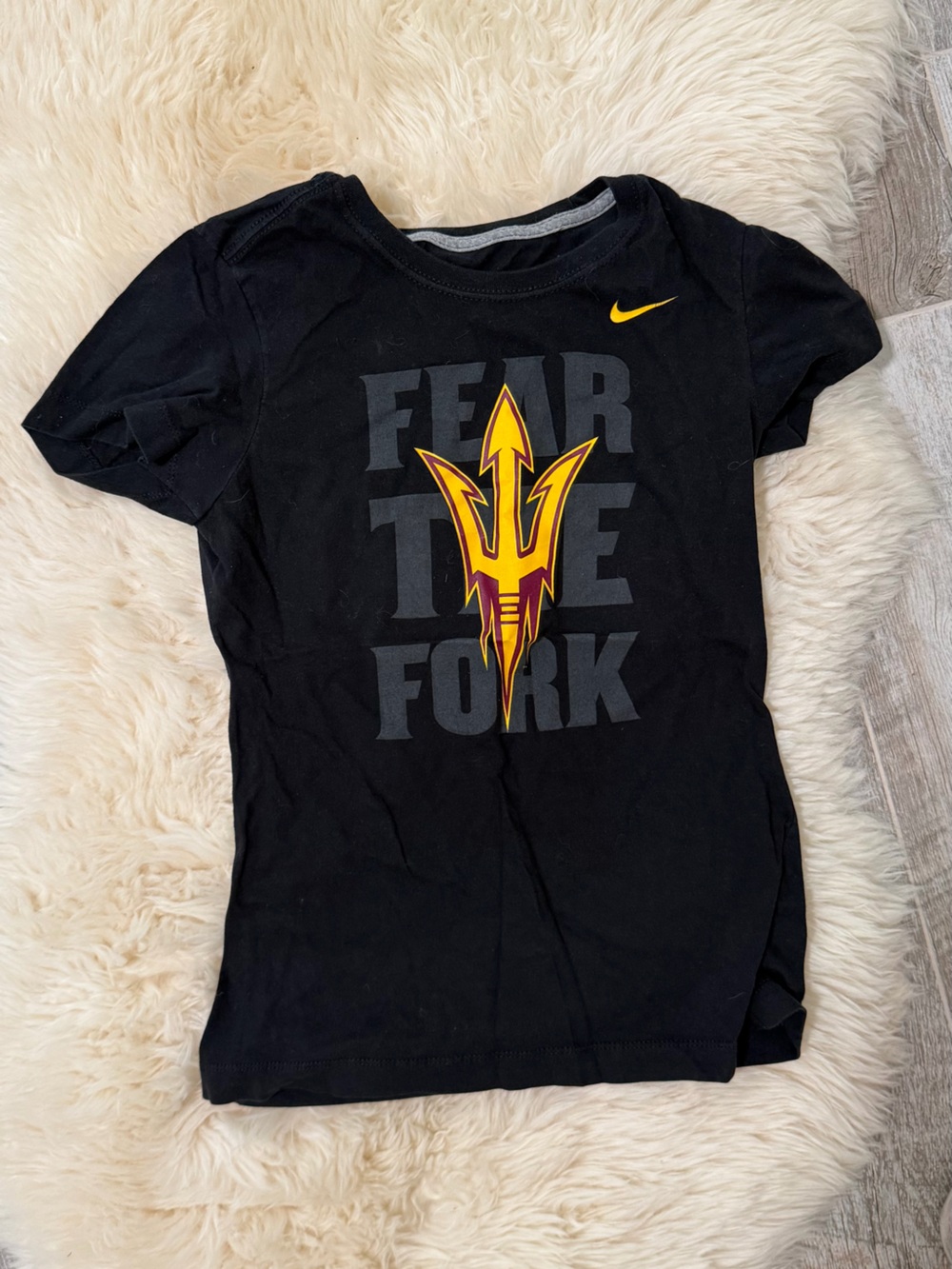 Nike women’s ' Black 'Fear the Fork' Graphic Tee ASU vintage